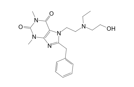 7-[2-[ethyl(2-hydroxyethyl)amino]ethyl]-1,3-dimethyl-8-(phenylmethyl)purine-2,6-dione