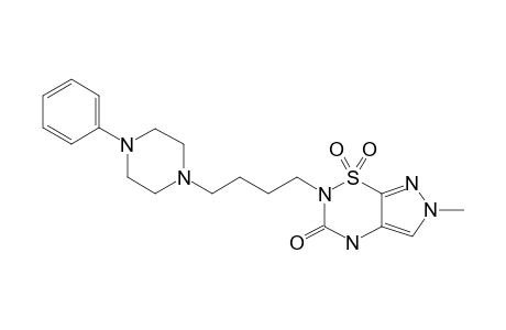 6-METHYL-2-[4-[1-(4-PHENYLPIPERAZINYL)]-BUTYL]-4,6-DIHYDROPYRAZOLO-[4,3-E]-[1,2,4]-THIADIAZIN-3(4H)-ONE-1,1-DIOXIDE