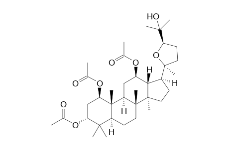 [(1R,3R,5S,8R,9S,10R,12R,13R,14R,17S)-1,3-diacetoxy-17-[(2S,5R)-5-(1-hydroxy-1-methyl-ethyl)-2-methyl-tetrahydrofuran-2-yl]-4,4,8,10,14-pentamethyl-2,3,5,6,7,9,11,12,13,15,16,17-dodecahydro-1H-cyclopenta[a]phenanthren-12-yl] acetate