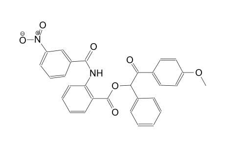 benzoic acid, 2-[(3-nitrobenzoyl)amino]-, 2-(4-methoxyphenyl)-2-oxo-1-phenylethyl ester