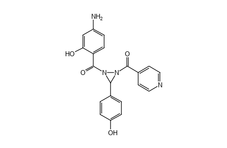 1-(4-AMINOSALICYLOYL)-3-(p-HYDROXYPHENYL)-2-ISONICOTINOYLDIAZIRIDINE