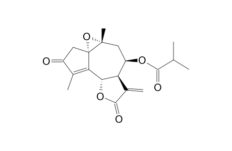 GUAIA-4,11(13)-DIEN-12,6-alpha-OLIDE,1-alpha,10-alpha-EPOXY-3-OXO-8-beta-ISOBUTANOYLOXY