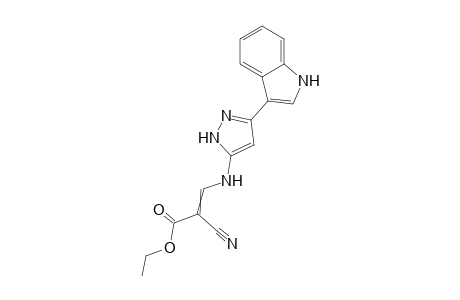 Ethyl-3-((3-(1H-indol-3-yl)-1H-pyrazol-5-yl)amino)-2-cyanoacrylate