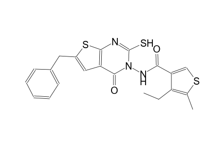 N-(6-benzyl-4-oxo-2-sulfanylthieno[2,3-d]pyrimidin-3(4H)-yl)-4-ethyl-5-methyl-3-thiophenecarboxamide