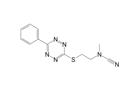 N-Methyl-N-[2'-( 6"-phenyl-1",2',4',5'-tetrazin-3"-yl)thioethyl]-cyanamide
