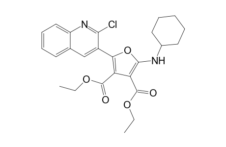 Diethyl 2-(2-chloroquinolin-3-yl)-5-(cyclohexylamino)furan-3,4-dicarboxylate