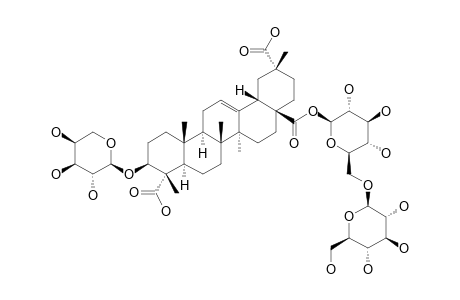 DIANTHOSAPONIN-D;29-CARBOXY-GYPSOGENIC-ACID-3-O-ALPHA-L-ARABINOPYRANOSYL-28-BETA-D-(6''-O-BETA-D-GLUCOPYRANOSYL)-GLUCOPYRANOSYLESTER