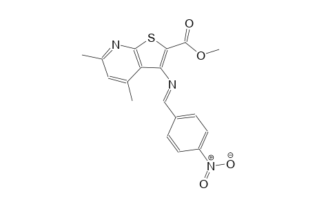thieno[2,3-b]pyridine-2-carboxylic acid, 4,6-dimethyl-3-[[(E)-(4-nitrophenyl)methylidene]amino]-, methyl ester
