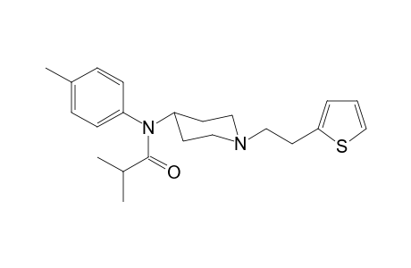 N-(4-Methylphenyl)-N-(1-[2-(thiophen-2-yl)ethyl]piperidin-4-yl)-2-methylpropanamide