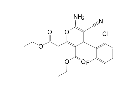 ethyl 6-amino-4-(2-chloro-6-fluorophenyl)-5-cyano-2-(2-ethoxy-2-oxoethyl)-4H-pyran-3-carboxylate