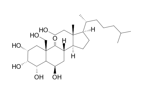 2.alpha.,3.alpha.,4.alpha.,6.beta.,11,19-hexahydroxy-9,11-secocholestan-9-one (Euryspongiol B2)