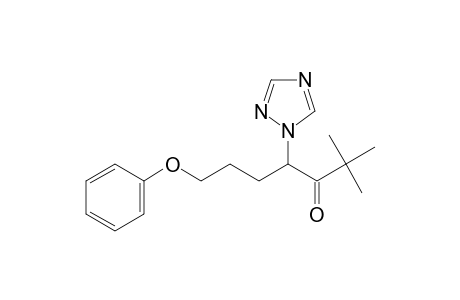 3-Heptanone, 2,2-dimethyl-7-phenoxy-4-(1H-1,2,4-triazol-1-yl)-