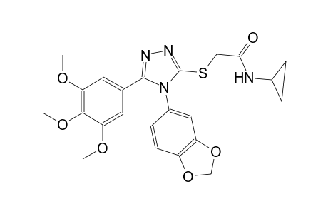 acetamide, 2-[[4-(1,3-benzodioxol-5-yl)-5-(3,4,5-trimethoxyphenyl)-4H-1,2,4-triazol-3-yl]thio]-N-cyclopropyl-