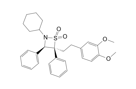 cis-2-Cyclohexyl-3,4-diphenyl-4-(3,4-dimethoxyphenethyl)-1,2-thiazetidine 1,1-dioxide