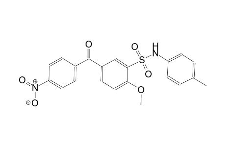 2-Methoxy-N-(4-methylphenyl)-5-(4-nitrobenzoyl)benzenesulfonamide
