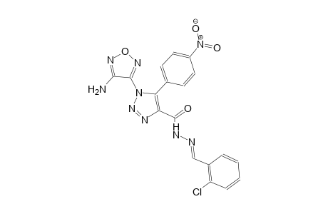 1-(4-amino-1,2,5-oxadiazol-3-yl)-N'-[(E)-(2-chlorophenyl)methylidene]-5-(4-nitrophenyl)-1H-1,2,3-triazole-4-carbohydrazide