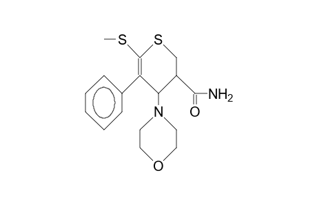 4-Morpholino-5-phenyl-6-methylthio-3,4-dihydro-2H-pyran-3-carboxamide