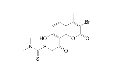3-bromo-7-hydroxy-8-(mercaptoacetyl)-4-methylcoumarin, 8-(dimethyldithiocarbamate)