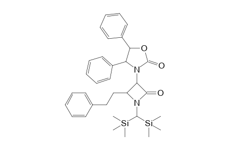 N-Bis(trimethylsilyl)methyl-2-benzylmethyl-3-(2-oxo-4,5-diphenyloxazolidin-3-yl)-1-azacyclobutan-4-one