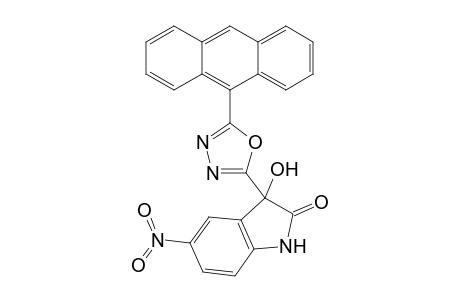 3-[5-(9-Anthryl)-1,3,4-oxadiazol-2-yl]-3-hydroxy-5-nitro-1,3-dihydro-2H-indol-2-one