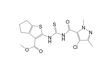 methyl 2-[({[(4-chloro-1,3-dimethyl-1H-pyrazol-5-yl)carbonyl]amino}carbothioyl)amino]-5,6-dihydro-4H-cyclopenta[b]thiophene-3-carboxylate
