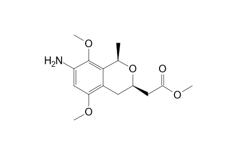 2-[(1R,3R)-7-amino-5,8-dimethoxy-1-methyl-3,4-dihydro-1H-2-benzopyran-3-yl]acetic acid methyl ester