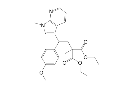 diethyl 2-(2-(4-methoxyphenyl)-2-(1-methyl-1H-pyrrolo[2,3-b]pyridin-3-yl)ethyl)-2-methylmalonate