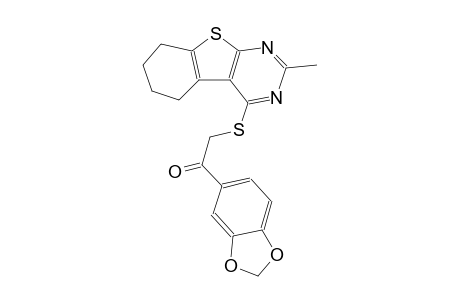 ethanone, 1-(1,3-benzodioxol-5-yl)-2-[(5,6,7,8-tetrahydro-2-methylbenzo[4,5]thieno[2,3-d]pyrimidin-4-yl)thio]-