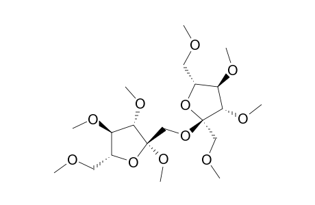 .beta.-D-Fructofuranoside, methyl 3,4,6-tri-O-methyl-1-O-(1,3,4,6-tetra-O-methyl-.beta.-D-fructofurano syl)-