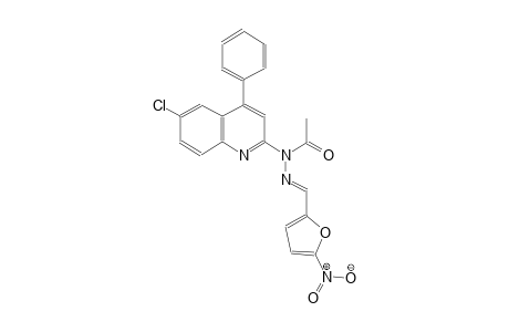 N-(6-chloro-4-phenyl-2-quinolinyl)-N'-[(E)-(5-nitro-2-furyl)methylidene]acetohydrazide