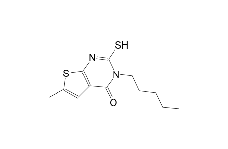 6-methyl-3-pentyl-2-sulfanylthieno[2,3-d]pyrimidin-4(3H)-one