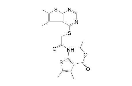 3-thiophenecarboxylic acid, 2-[[[(5,6-dimethylthieno[2,3-d]pyrimidin-4-yl)thio]acetyl]amino]-4,5-dimethyl-, ethyl ester