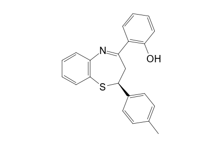 (S) 4-(2-Hydroxyphenyl)-2-(4-methylphenyl)-2,3-dihydro-1,5-benzothiazepine