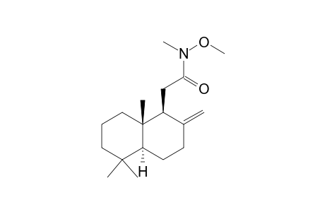 (1S,4aS,8aS)-N-Methoxy-N-methyl 2-(5,5,8a-trimethyl-2-methylenedecahydronaphthalenyl)-acetamide