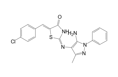 (Z)-2'-[(5-Amino-3-methyl-1-phenylpyrazol-4-yl)imino]-5'-(4-chlorobenzylidene)thiazolidin-4-one