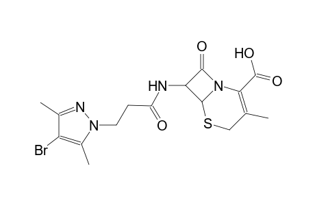 7-{[3-(4-bromo-3,5-dimethyl-1H-pyrazol-1-yl)propanoyl]amino}-3-methyl-8-oxo-5-thia-1-azabicyclo[4.2.0]oct-2-ene-2-carboxylic acid
