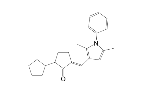 (E)-3-((2,5-dimethyl-1-phenyl-1H-pyrrol-3-yl)methylene)-[1,1'-bi(cyclopentan)]-2-one