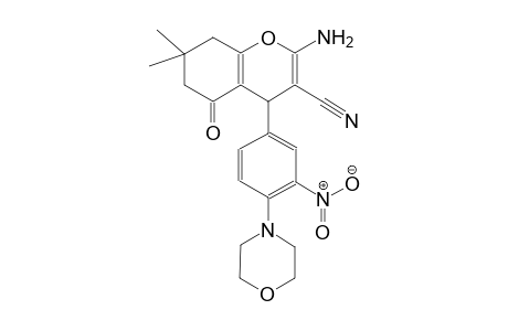 2-amino-7,7-dimethyl-4-[4-(4-morpholinyl)-3-nitrophenyl]-5-oxo-5,6,7,8-tetrahydro-4H-chromene-3-carbonitrile