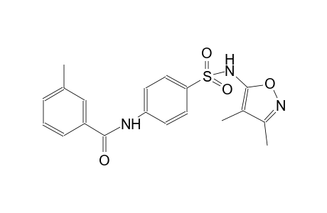 benzamide, N-[4-[[(3,4-dimethyl-5-isoxazolyl)amino]sulfonyl]phenyl]-3-methyl-