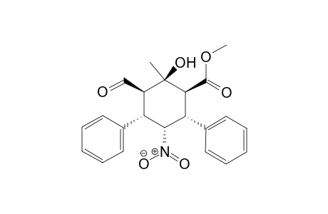 3-Formyl-2-hydroxy-2-methyl-5-nitro-4,6-diphenylcyclohexanecarboxylic acid methyl ester