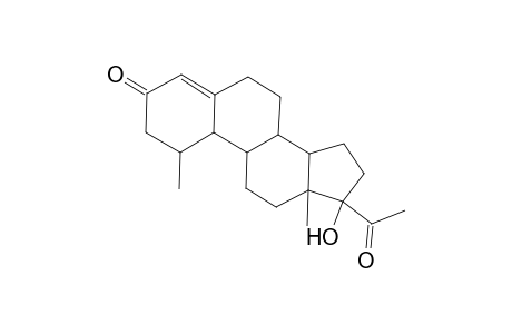 19-Norpregn-4-ene-3,20-dione, 17-hydroxy-1-methyl-