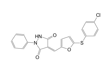 (4E)-4-({5-[(4-chlorophenyl)sulfanyl]-2-furyl}methylene)-1-phenyl-3,5-pyrazolidinedione