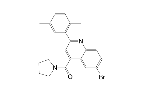 6-bromo-2-(2,5-dimethylphenyl)-4-(1-pyrrolidinylcarbonyl)quinoline