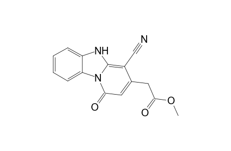 Pyrido[1,2-a][1,3]benzimidazole-3-acetic acid, 4-cyano-1,5-dihydro-1-oxo-, methyl ester