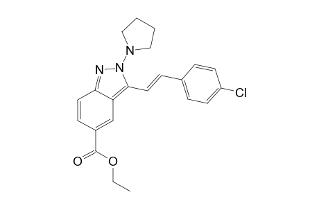 (E)-ethyl 3-(4-chlorostyryl)-2-(pyrrolidin-1-yl)-2H-indazole-5-carboxylate