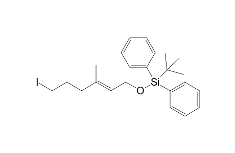 (E)-tert-butyl((6-iodo-3-methylhex-2-en-1-yl)oxy)diphenylsilane