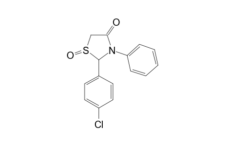2-(4-CHLOROPHENYL)-3-PHENYL-1,3-THIAZOLIDIN-4-ONE-1-OXIDE