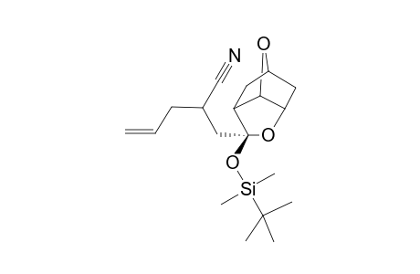 2-{[(S)-5-[(t-Butyldimethylsilyl)oxy]-4,8-dioxatricyclo[4.2.1.0(3,7)]non-5'-yl]methyl}pent-4-enenitrile