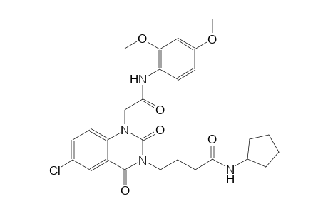 4-(6-chloro-1-[2-(2,4-dimethoxyanilino)-2-oxoethyl]-2,4-dioxo-1,4-dihydro-3(2H)-quinazolinyl)-N-cyclopentylbutanamide