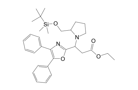 Ethyl 3'-[2"-(t-butyldimethyloxymethyl)pyrrolidin-1''-yl]-3'-(4,5-diphenyloxazol-2-yl]propionate